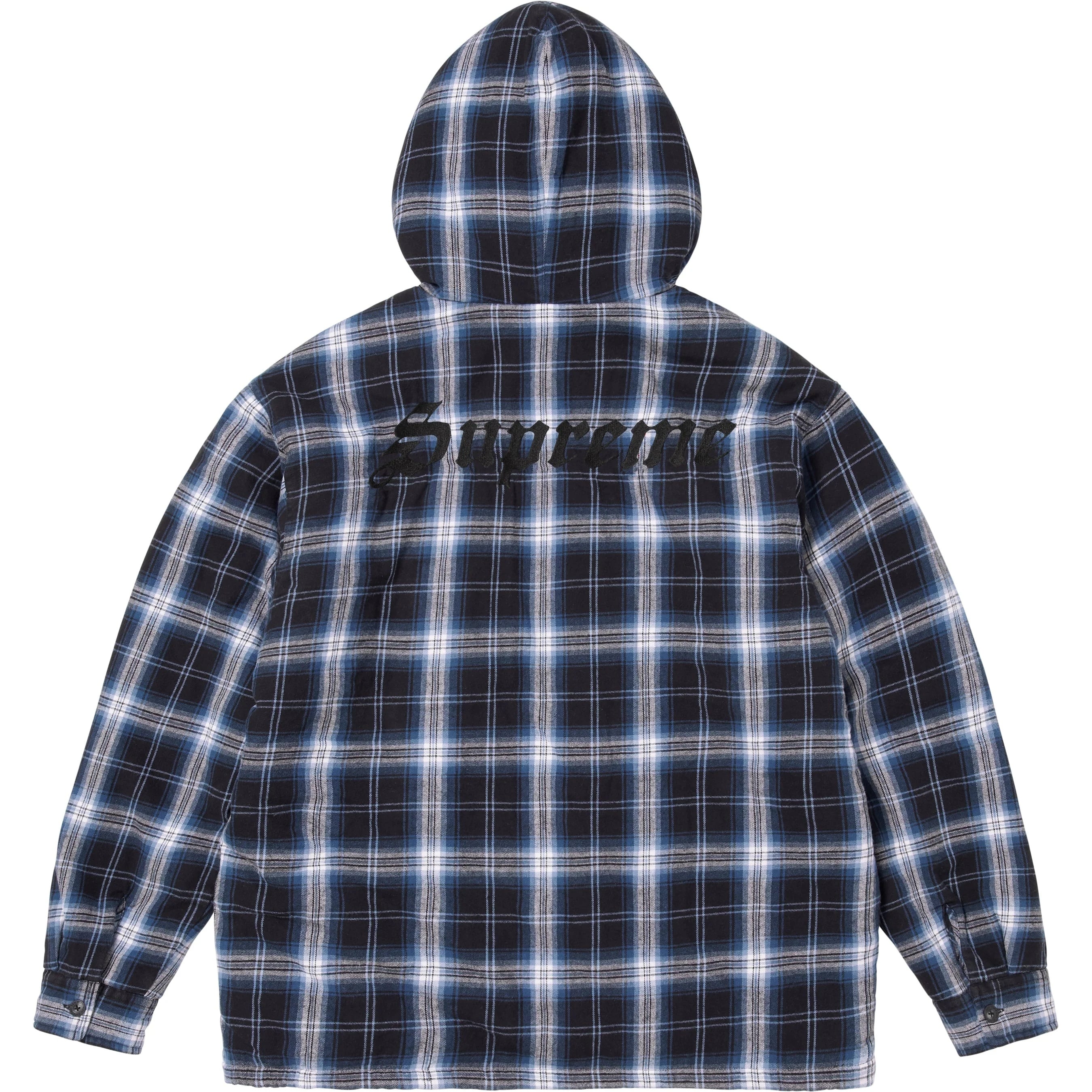 Lined Zip Up Hooded Flannel Shirt view 4